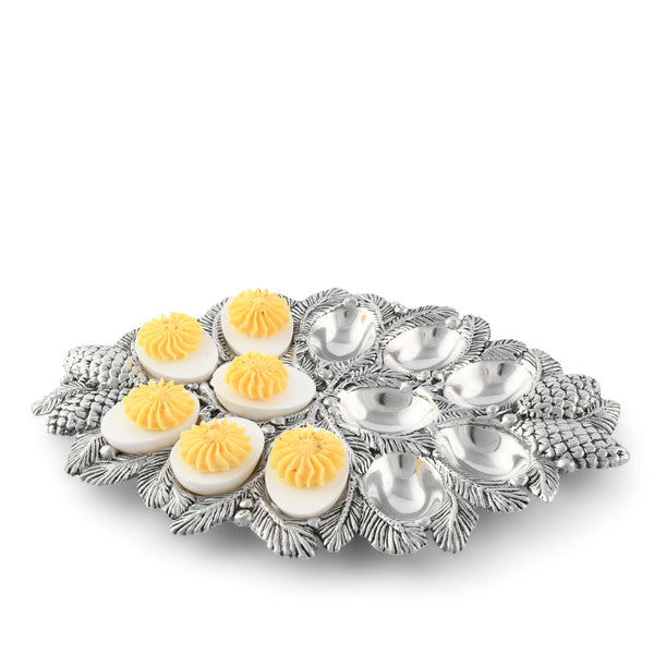 arthur court Pine Cone Forest Deviled Egg Server
