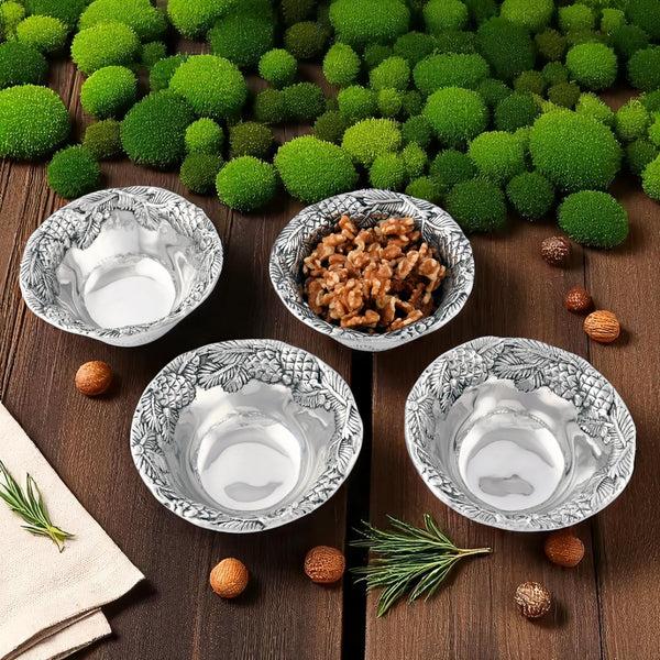 Arthur Court Pine Cone Forest Dip Bowl Set Of 4