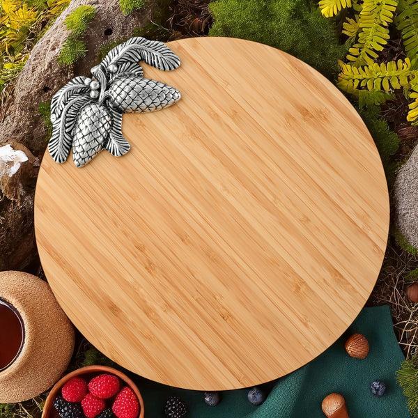 Arthur Court Pine Cone Forest Wood Cheese Board