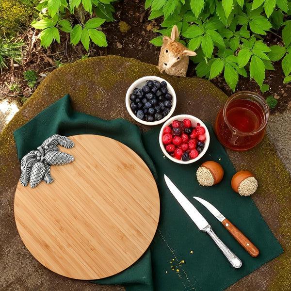 Arthur Court Pine Cone Forest Wood Cheese Board