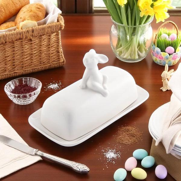 Arthur Court Porcelain Sitting Bunny Butter Dish