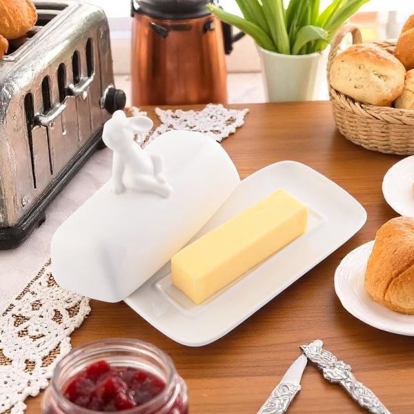 Arthur Court Porcelain Sitting Bunny Butter Dish