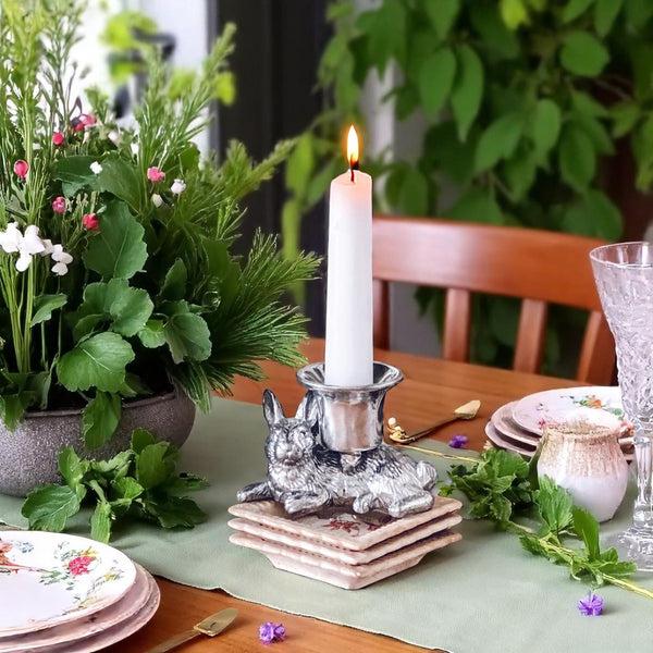 Arthur Court Rabbit Candle Holders
