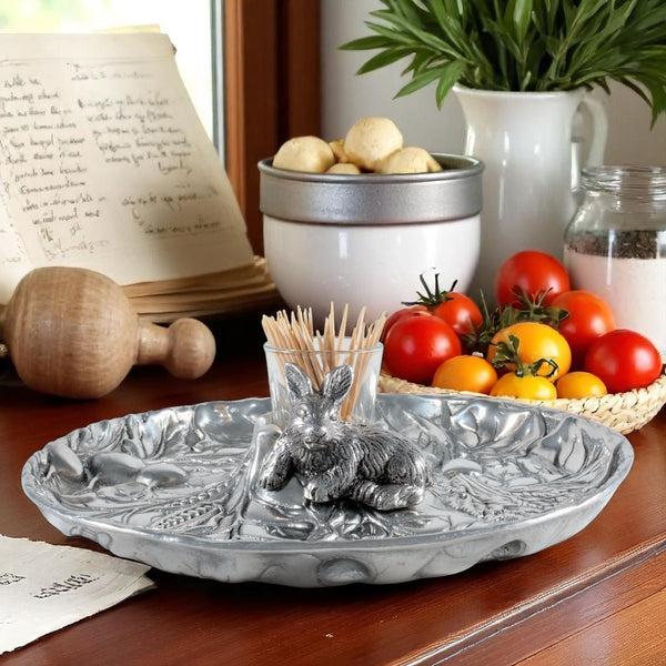 Arthur Court Rabbit Garden Tidbit Tray