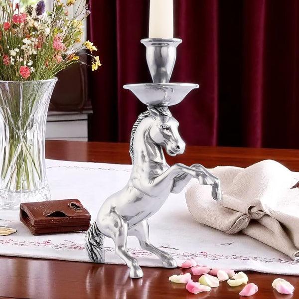 Arthur Court Rearing Horse Candlestick