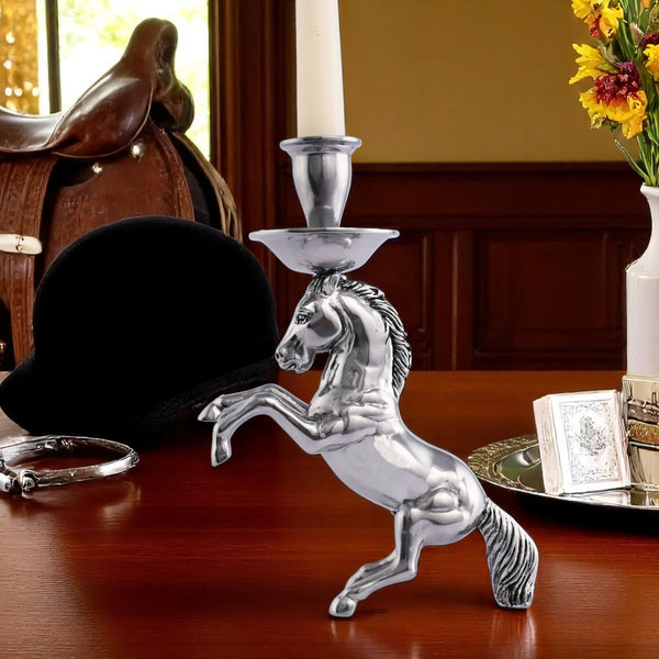 Arthur Court Rearing Horse Candlestick