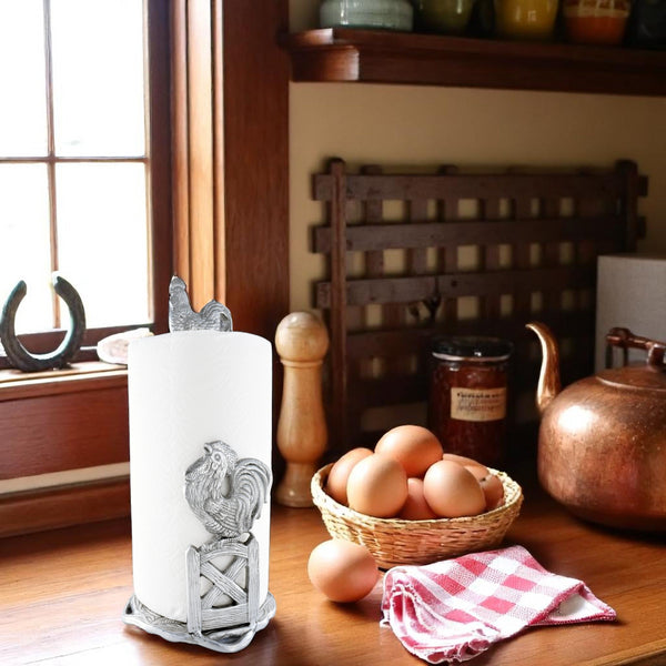 Arthur Court Rooster Paper Towel Holder