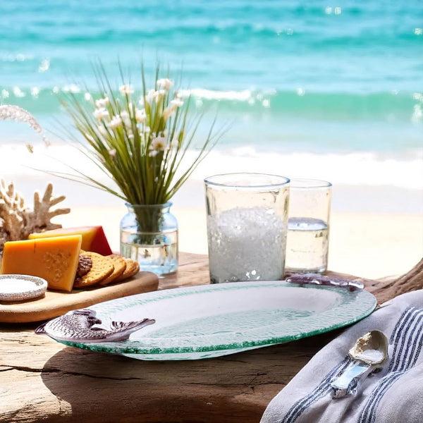 Arthur Court Salmon Glass Platter