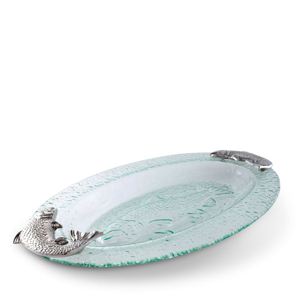 arthur court Salmon Glass Platter