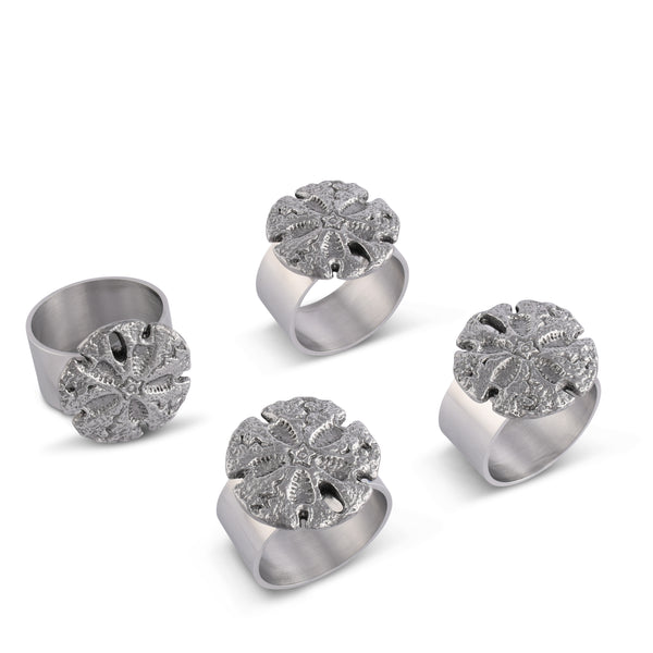 arthur court Sand Dollar Napkin Rings - set of 4