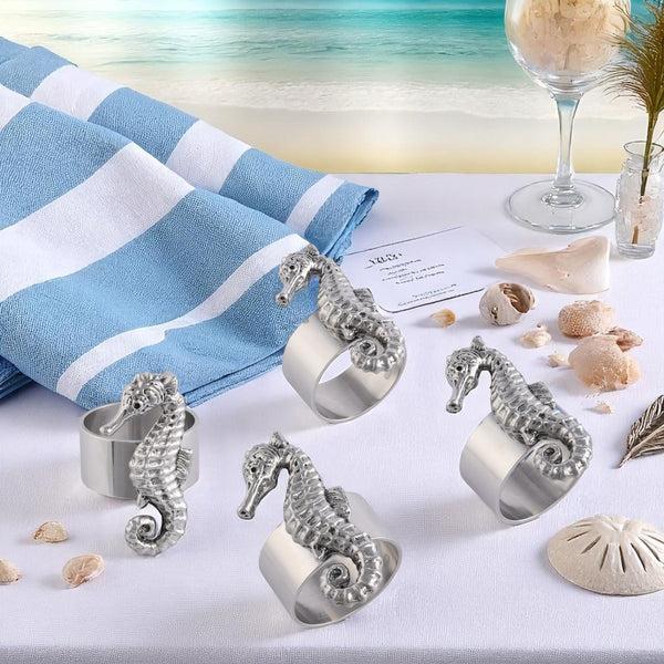 Arthur Court Sea Horse Napkin Rings - Set Of 4