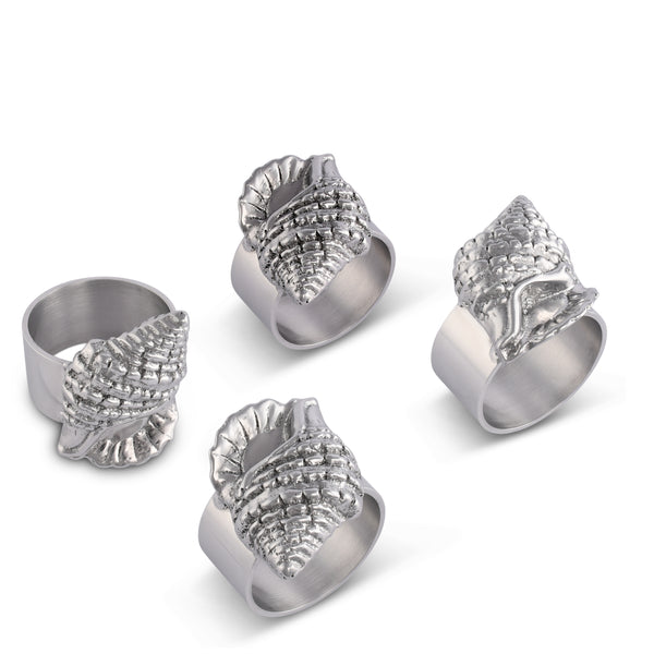 arthur court Sea Shell Napkin Rings - set of 4