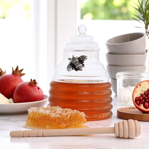 Arthur Court Silver Bee Honey Jar / Pot With Dipper