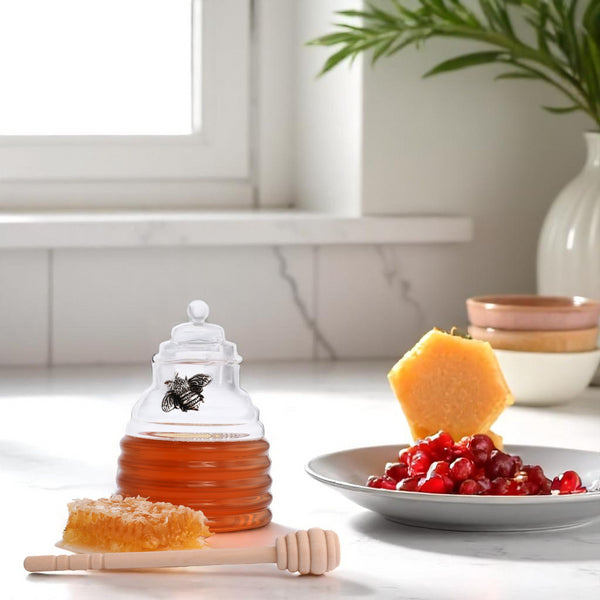 Arthur Court Silver Bee Honey Jar / Pot With Dipper