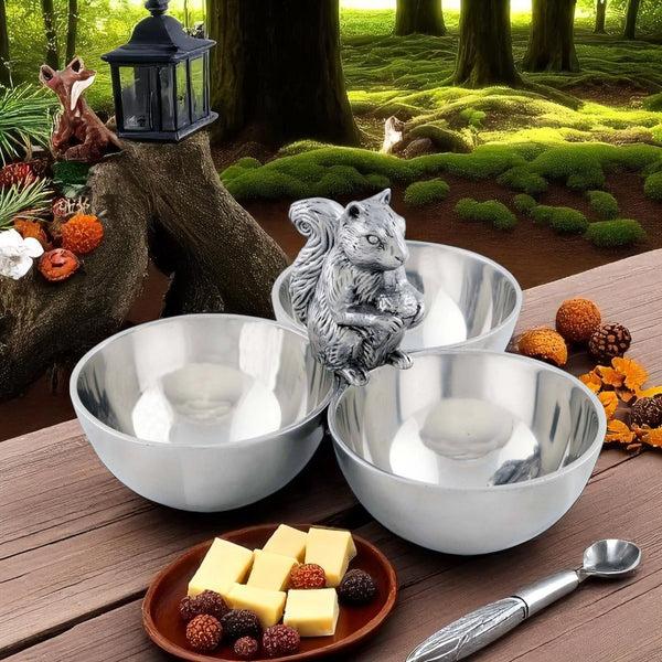 Arthur Court Squirrel 3 Nut Bowl