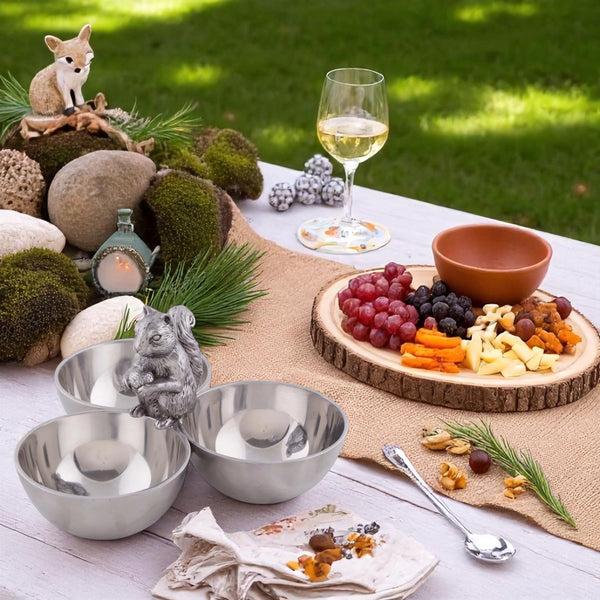 Arthur Court Squirrel 3 Nut Bowl