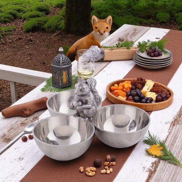 Arthur Court Squirrel 3 Nut Bowl