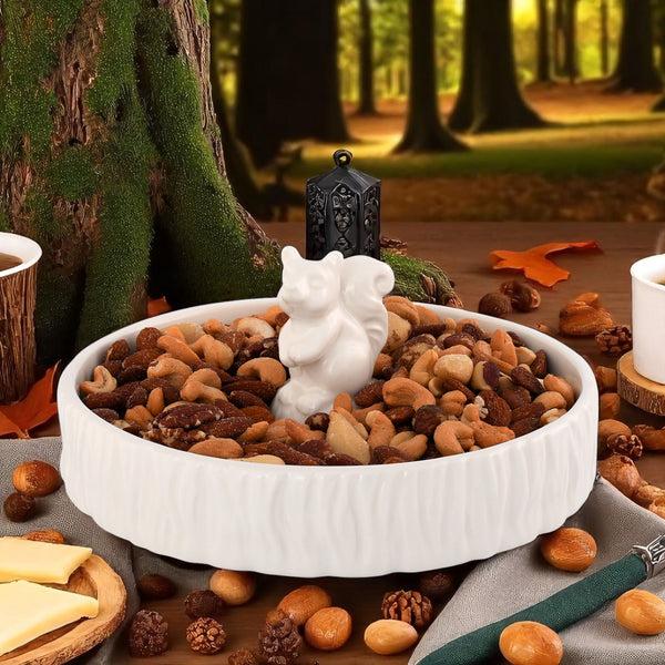 Arthur Court Standing Squirrel Stoneware Nut Bowl