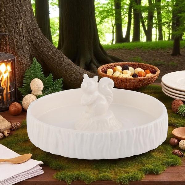 Arthur Court Standing Squirrel Stoneware Nut Bowl