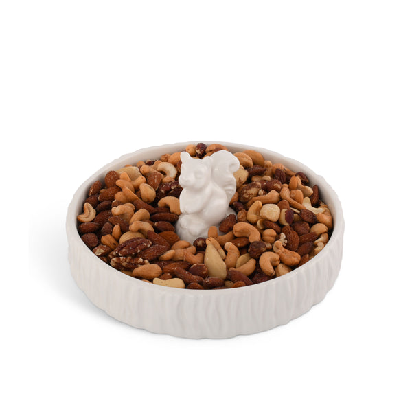Arthur Court Standing Squirrel Stoneware Nut Bowl