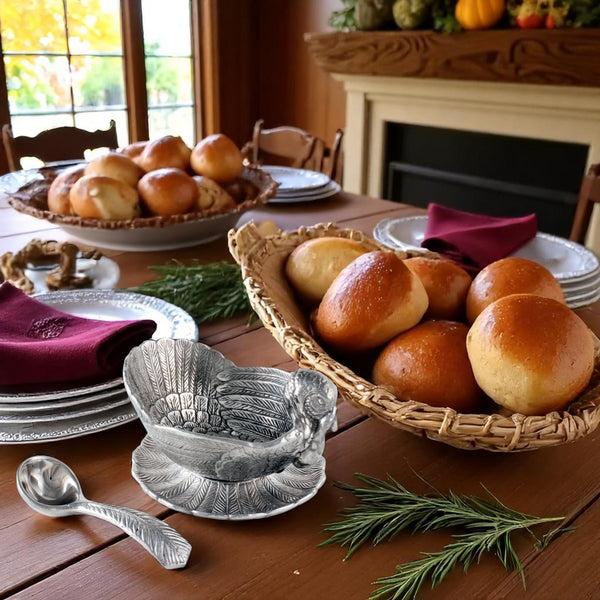 Arthur Court Turkey 3-Piece Condiment Set