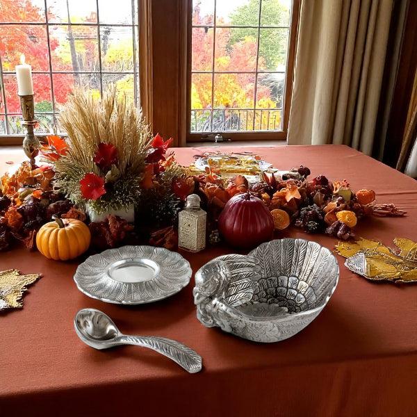 Arthur Court Turkey 3-Piece Condiment Set