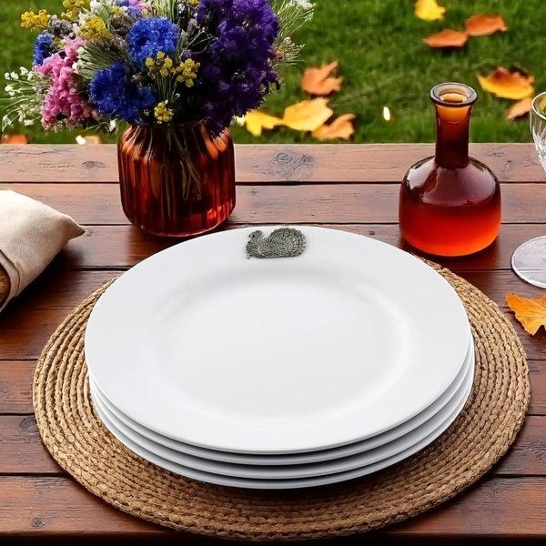 Arthur Court Turkey Melamine Lunch Plates - Set Of 4