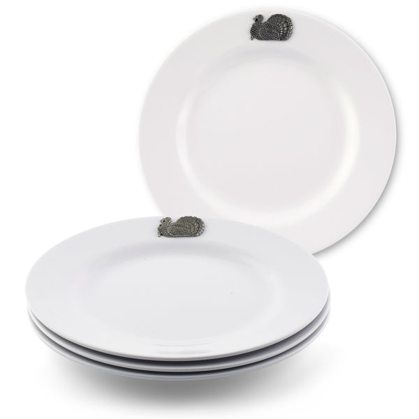 arthur court Turkey Melamine Lunch Plates - Set of 4