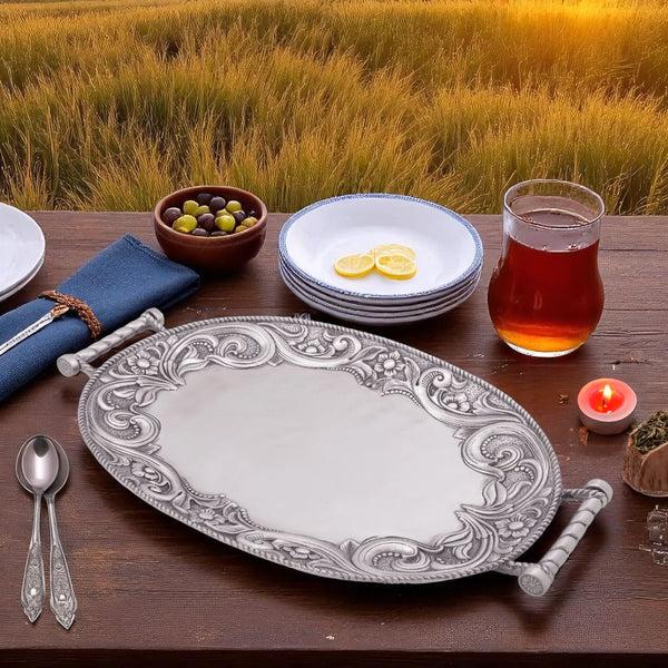 Arthur Court Western Leather Serving Tray