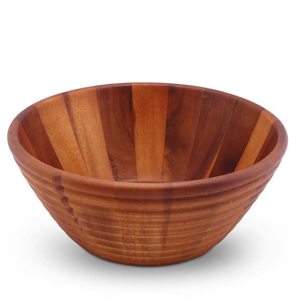 arthur court Bee Hive Style Wooden Acacia Salad Bowl Large