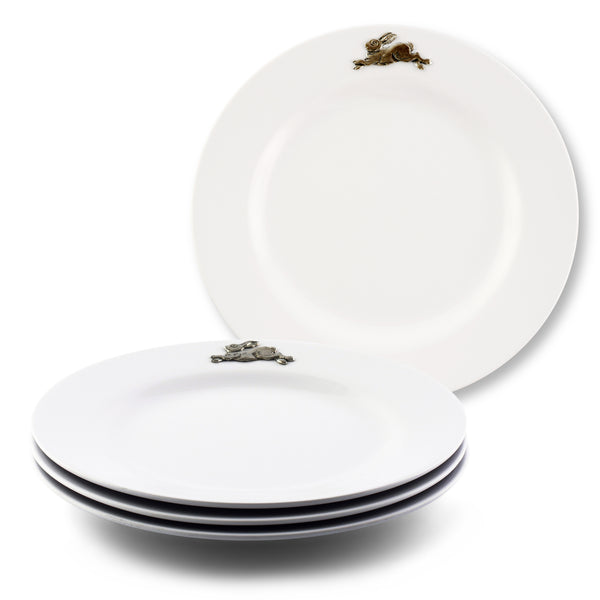 arthur court Bunny / Rabbit Melamine Lunch Plates - Set of 4