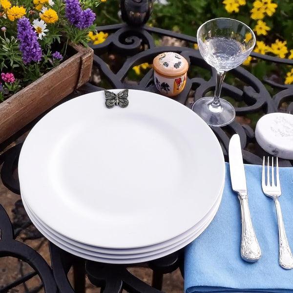 Arthur Court Butterfly Melamine Lunch Plates - Set Of 4