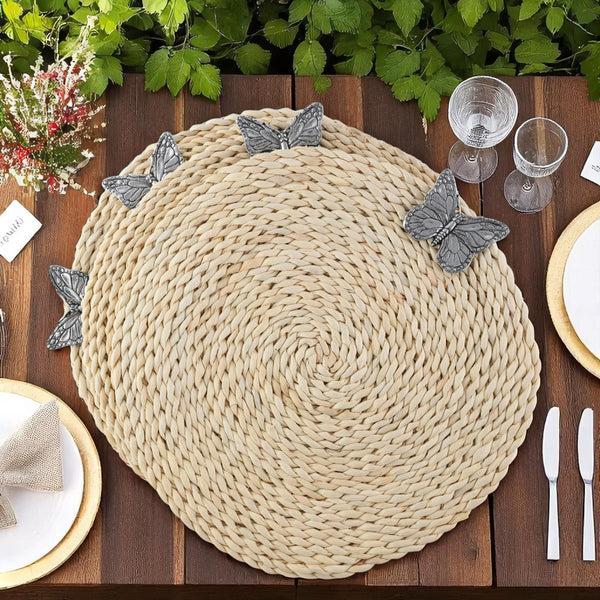 Arthur Court Butterfly Twisted Seagrass Placemats - Set Of 4