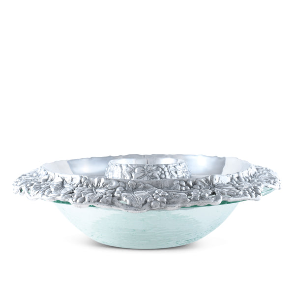 arthur court Chilling Appetizer and Seafood Serving Bowl - Grape Pattern