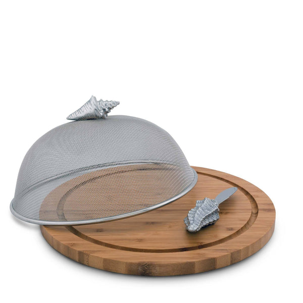 arthur court Conch Shell 3 Piece Picnic Cheese Board / Spreader