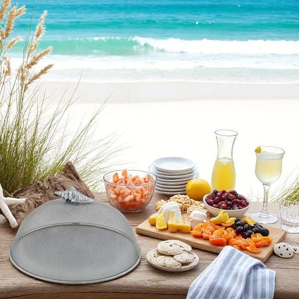 Arthur Court Conch Shell Stainless Mesh Picnic Cover