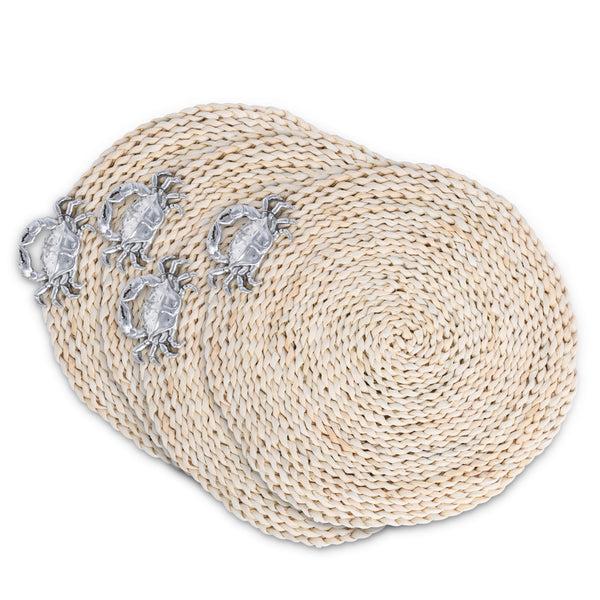 arthur court Crab Twisted Seagrass Placemats - set of 4