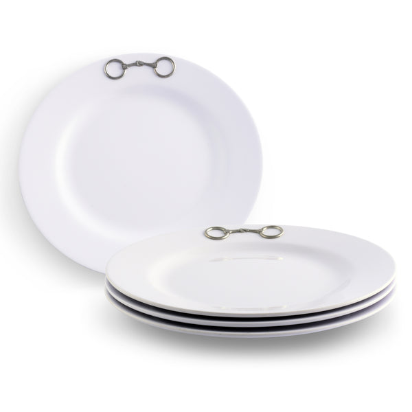 arthur court Equestrian Bit Melamine Lunch Plates - Set of 4