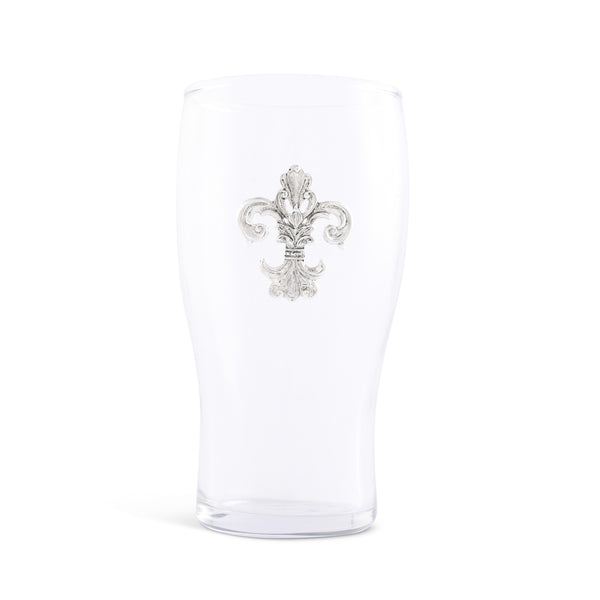 Arthur Court Fleur De Lis Beer Pint Glasses - Set Of 4