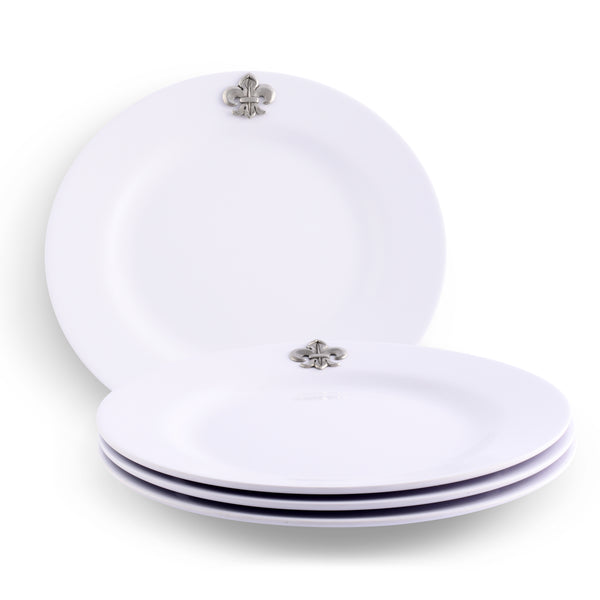 arthur court Fleur de lis Melamine Lunch Plates - Set of 4