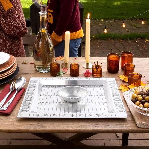 Arthur Court Football Field Chip And Dip Tray And Bowl