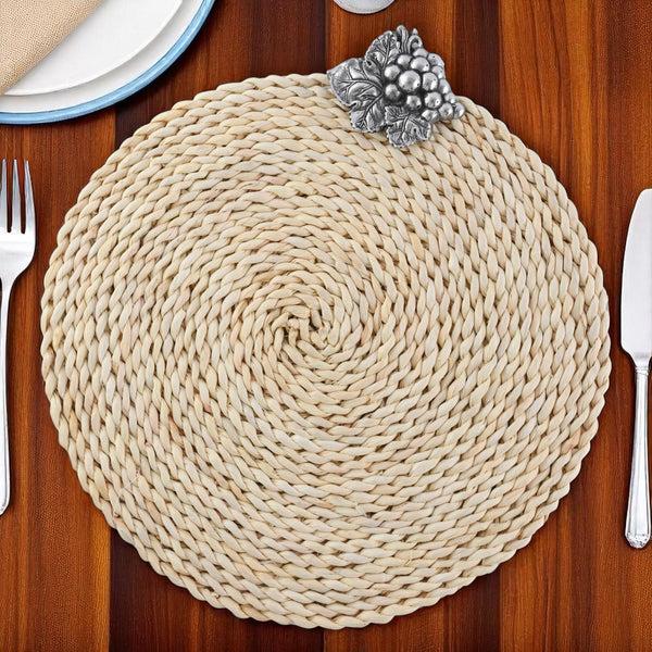 Arthur Court Grape Twisted Seagrass Placemats - Set Of 4