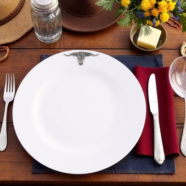 Arthur Court Longhorn Melamine Lunch Plates - Set Of 4