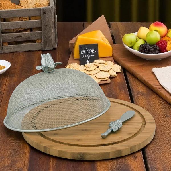 Arthur Court Magnolia 3 Piece Picnic Cheese Board / Spreader