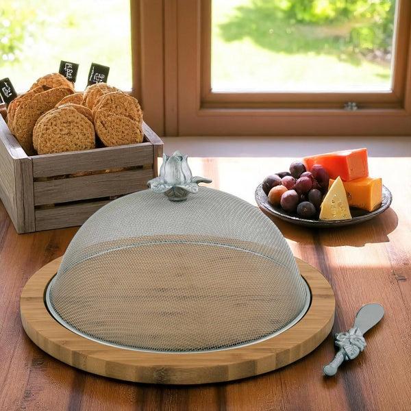 Arthur Court Magnolia 3 Piece Picnic Cheese Board / Spreader