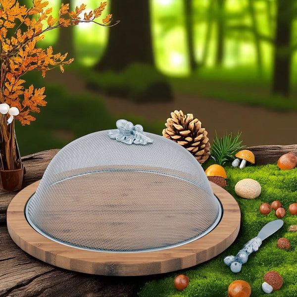 Arthur Court Oak Leaf 3 Piece Picnic Cheese Board / Spreader