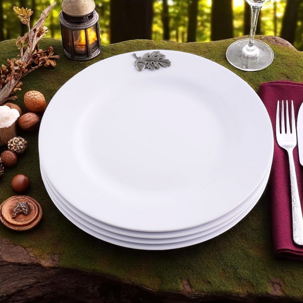 Arthur Court Oak Leaf Melamine Lunch Plates - Set Of 4