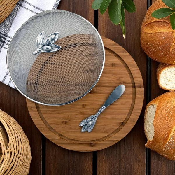 Arthur Court Olive 3 Piece Picnic Cheese Board / Spreader