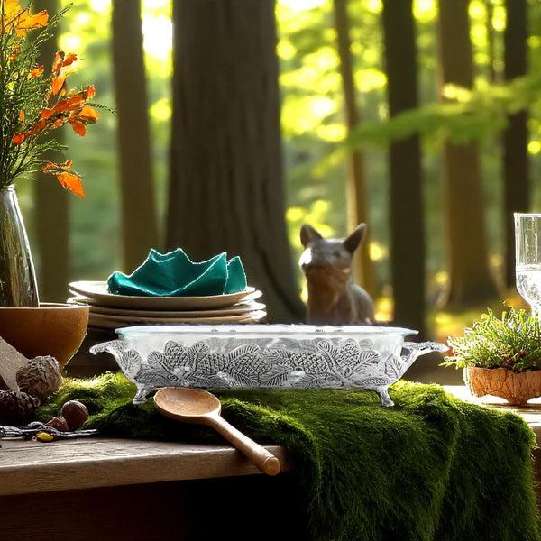 Arthur Court Pine Cone Forest Casserole 3 Quart Holder