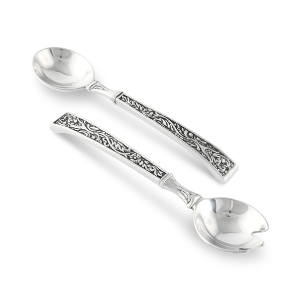 Arthur Court Pine Cone Forest Salad Bowl Set With Servers